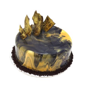 Coffee Euphoria Mirror Glaze Cake