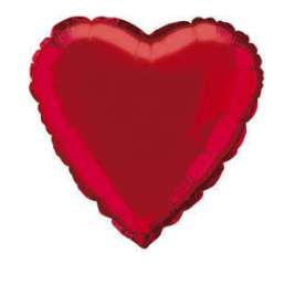 Solid Heart Foil Balloon 18" Packaged - Red | Cakes & Bakes | Cake Delivery