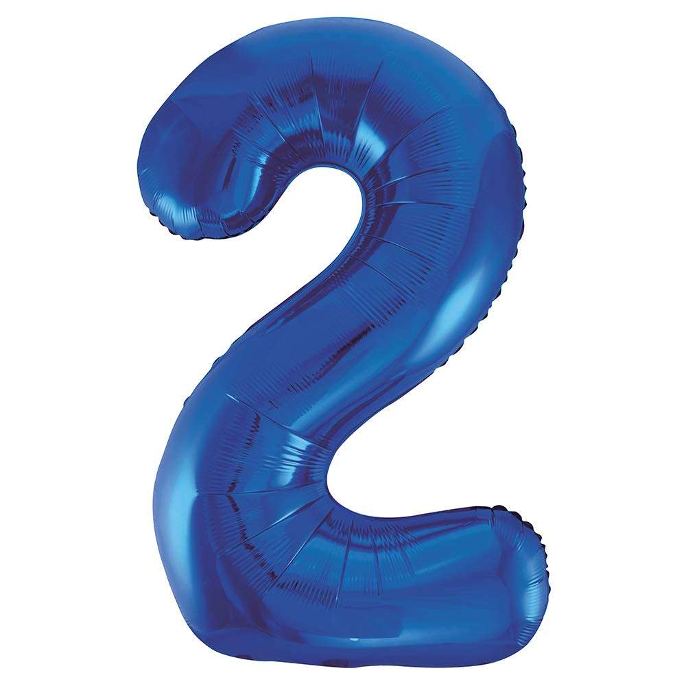 Blue Number 2 Foil Balloon - 34" Inflated  | Cakes & Bakes | Cake Delivery