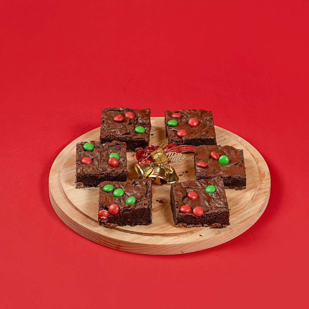 Christmas Merry M&M Brownies