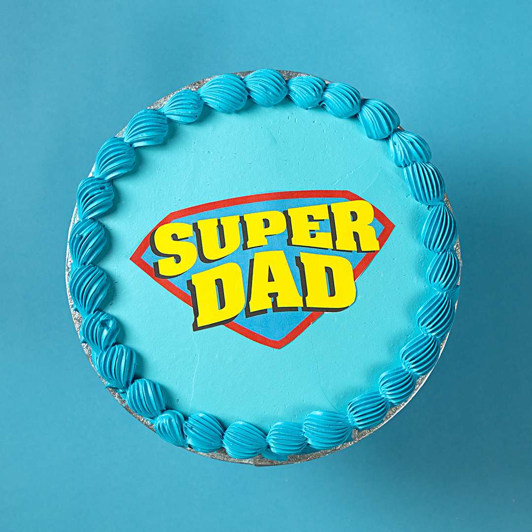 FATHERS DAY SUPER DAD CAKE