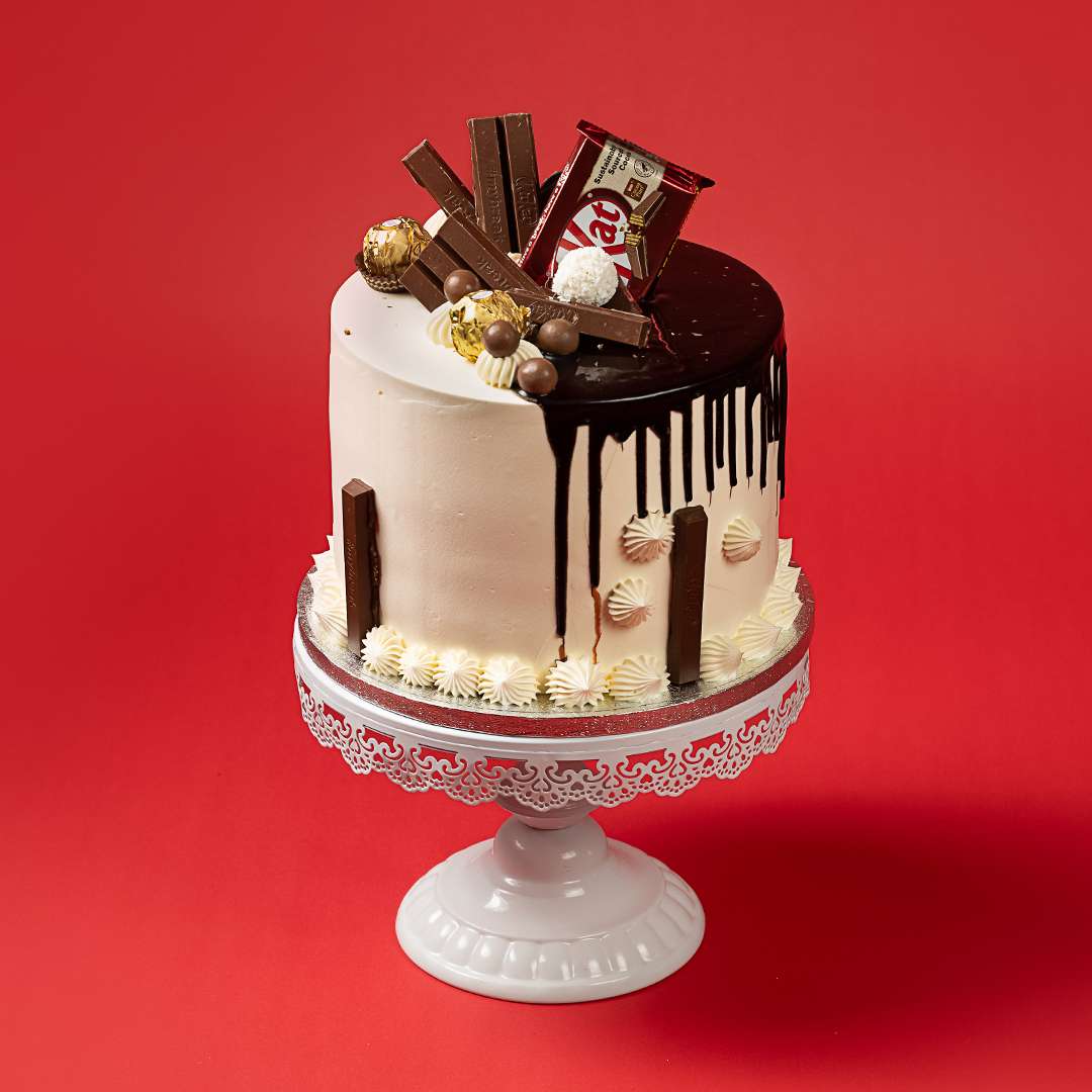 Kitkat Choco Drip Tower Cake | Cakes & Bakes | Cake Delivery